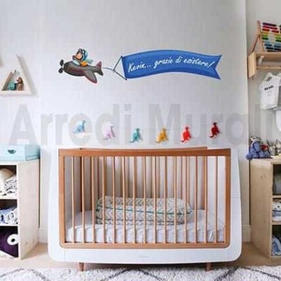 sticker murale cameretta bambini personalizzato