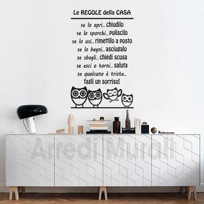 stickers murali regole della casa
