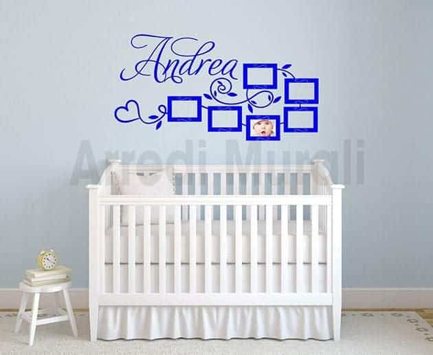 Stickers per camerette con foto e nome