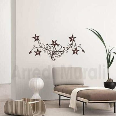 stickers murali fiori stilizzati decorazioni