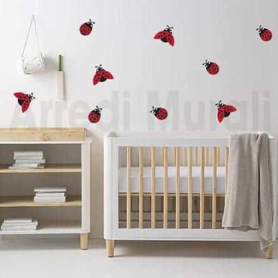 adesivi da parete coccinelle decorazioni murali