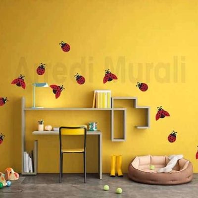 adesivi murali coccinelle decorazioni da parete