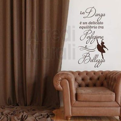 adesivi da parete frase danza