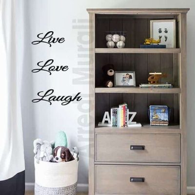 adesivi da parete live love laugh