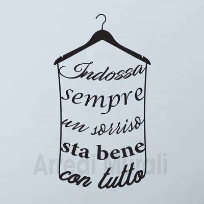decorazioni adesive murali frase sorriso