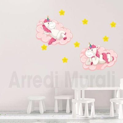 stickers murali bambini unicorni camerette