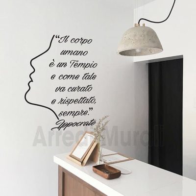Adesivi murali citazione Ippocrate