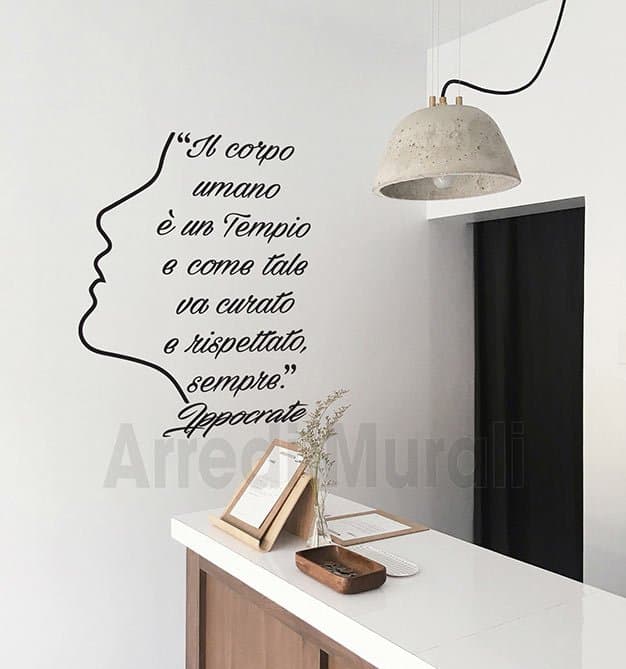 Adesivi murali citazione Ippocrate