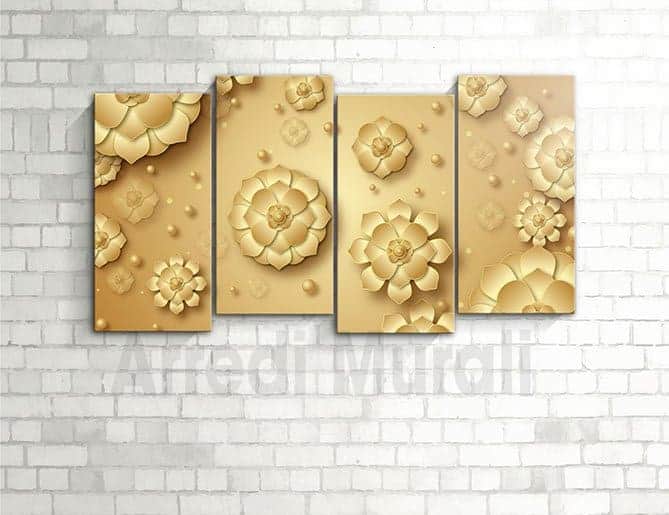 Quadri moderni composizione 4 tele