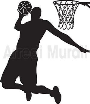 adesivi da muro basketball pallacanestro