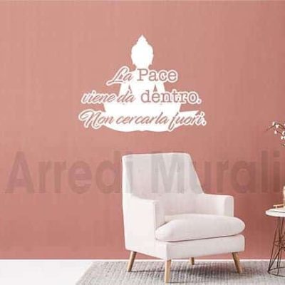 stencil per pareti frase buddha