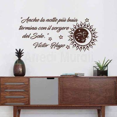 wall stickers citazione Hugo per frase decorativa da parete