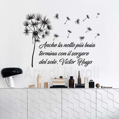 Adesivi murali frase personalizzata soffioni
