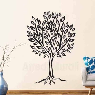 Stickers murali albero stilizzato nero