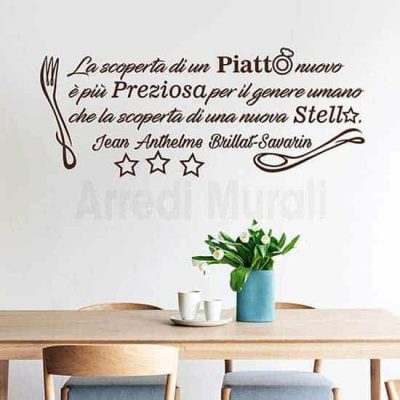 Stickers murali frase cucina decorazioni adesive per arredo pare