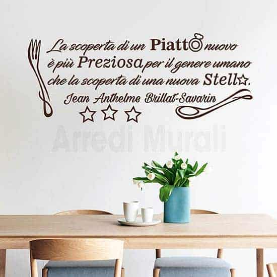 Stickers murali frase cucina decorazioni adesive per arredo pare