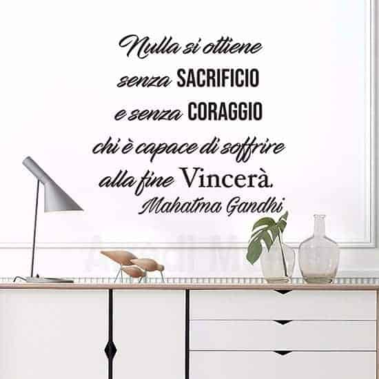 Wall stickers frase Gandhi nero