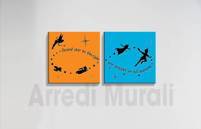 quadri moderni peter pan camerette bambini