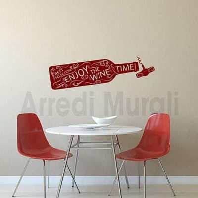 Adesivi murali bottiglia di vino
