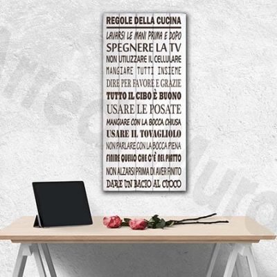 Shabby chic pannelli murali legno regole della cucina