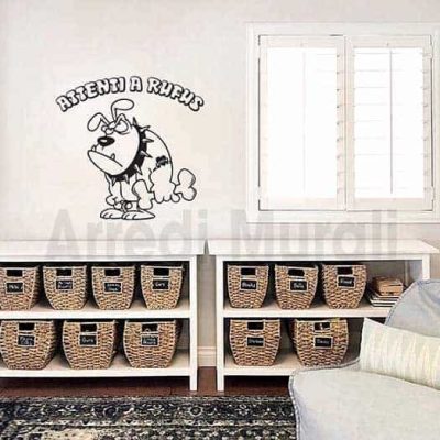 Stickers decorativi con nome del cane personalizzato