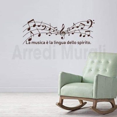 adesivi-da-parete-frase-musica-di-Khalil-Gibran