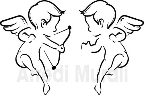 decori camera da letto angeli adesivi