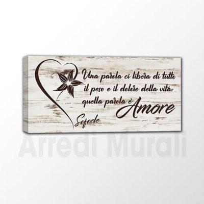 Quadro moderno economico con frase sull'amore