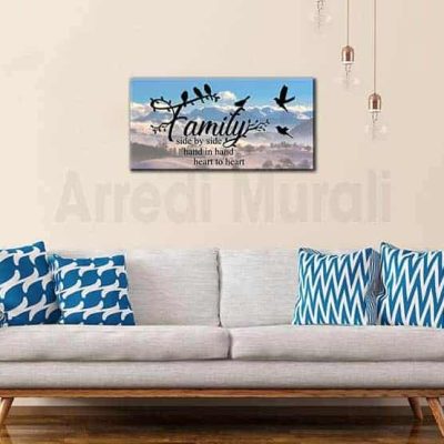 quadro moderno frase famiglia arredi murali