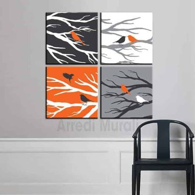 4 Quadri moderni con stampe su tela