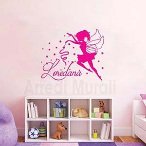 stickers cameretta bimba con nome personalizzato