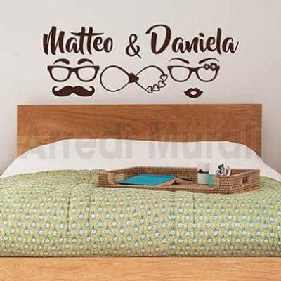 adesivi da parete personalizzati con nome moderni