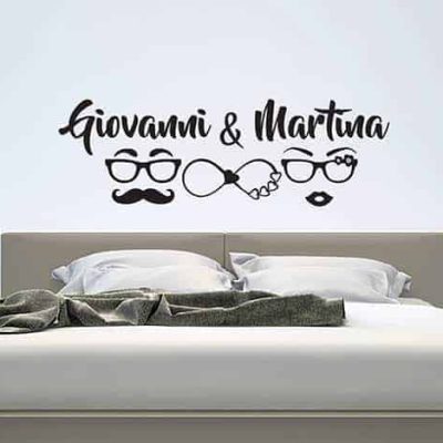 adesivi murali moderni personalizzati con nome