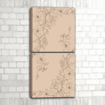 quadri verticali moderni floreali per decorare la parete