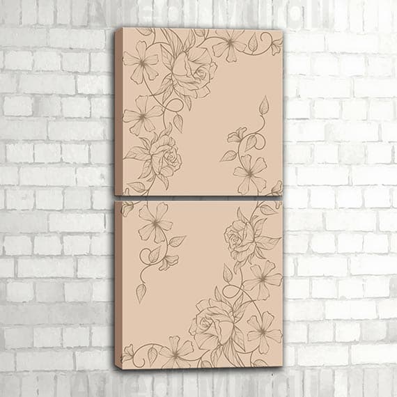 quadri verticali moderni floreali per decorare la parete