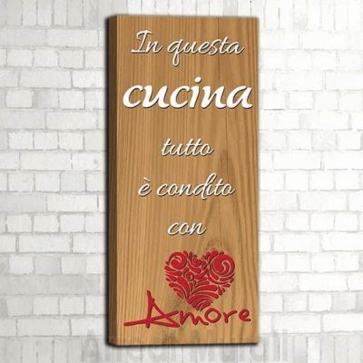 quadro frase cucina decorazioni da parete