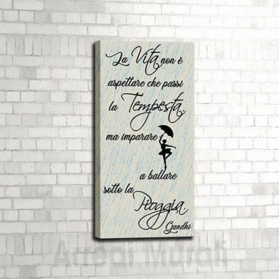 quadro moderno con frase di Gandhi