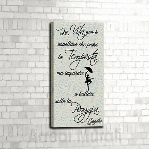 quadro moderno con frase di Gandhi