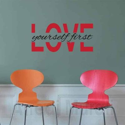 adesivi murali frase love