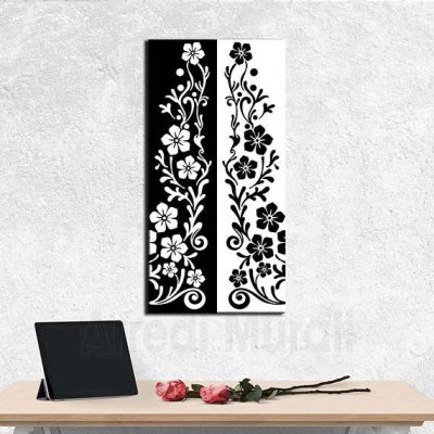 Quadro moderno floreale verticale