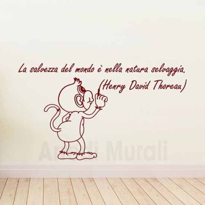 Frase adesiva da parete di Thoreau