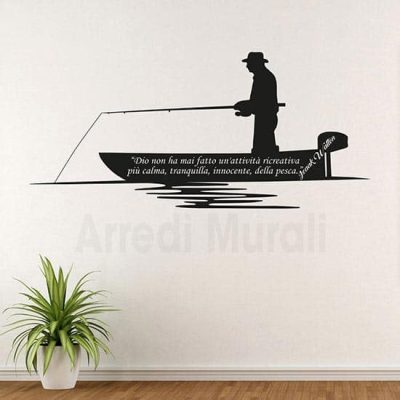 Adesivi murali frase Izaak nero