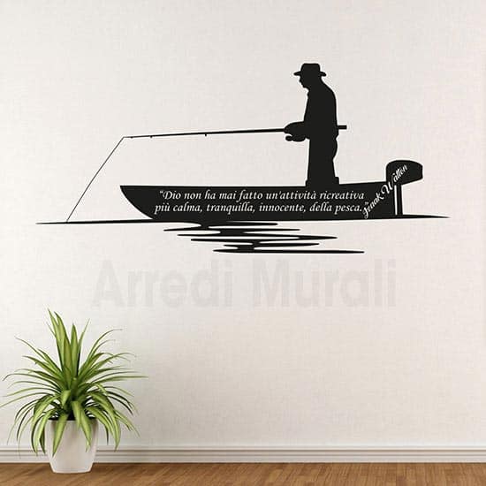 Adesivi murali frase Izaak nero