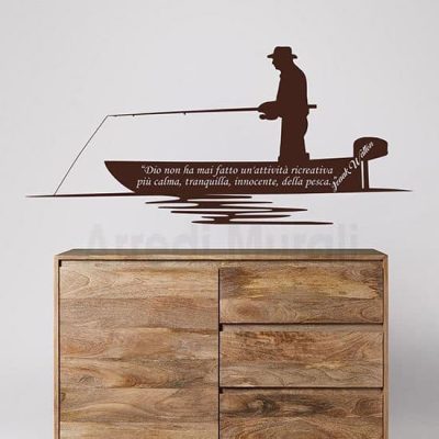 Adesivi murali frase Izaak marrone