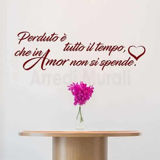 Adesivi da parete frase d'amore 