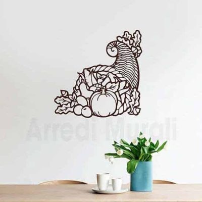 Adesivi murali cornucopia con cibo marrone