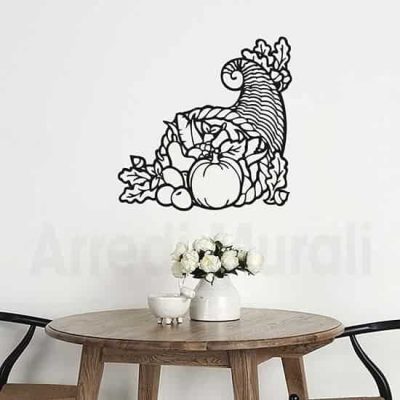 Adesivi murali cornucopia cibo nero