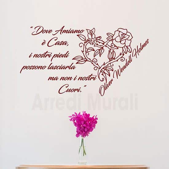 Adesivi murali moderni con frase