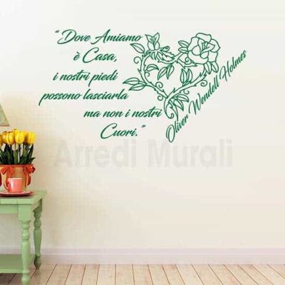 Adesivi murali moderni con frase