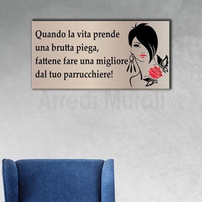 quadro con scritte parrucchiere